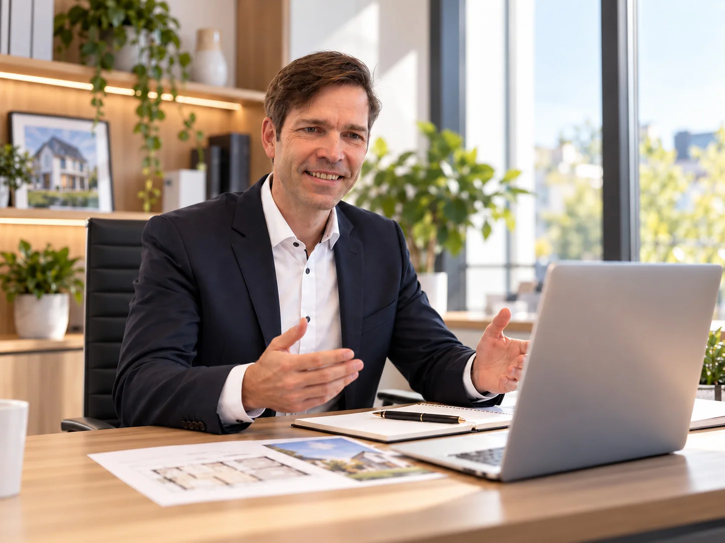 Jens Laskowski in seinem Beratungsbüro